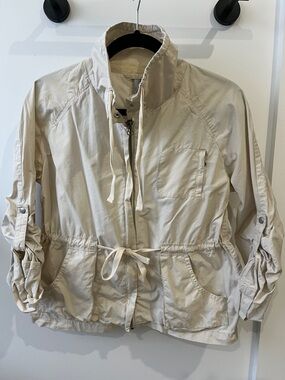 Old Navy Cream Drawstring Utility Jacket